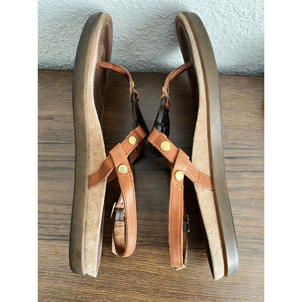 UGG Australia Women Leather Slingback Thong Sandals Brown 1007095 Size 8.5 - Picture 4 of 7
